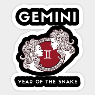 GEMINI / Year of the SNAKE Sticker